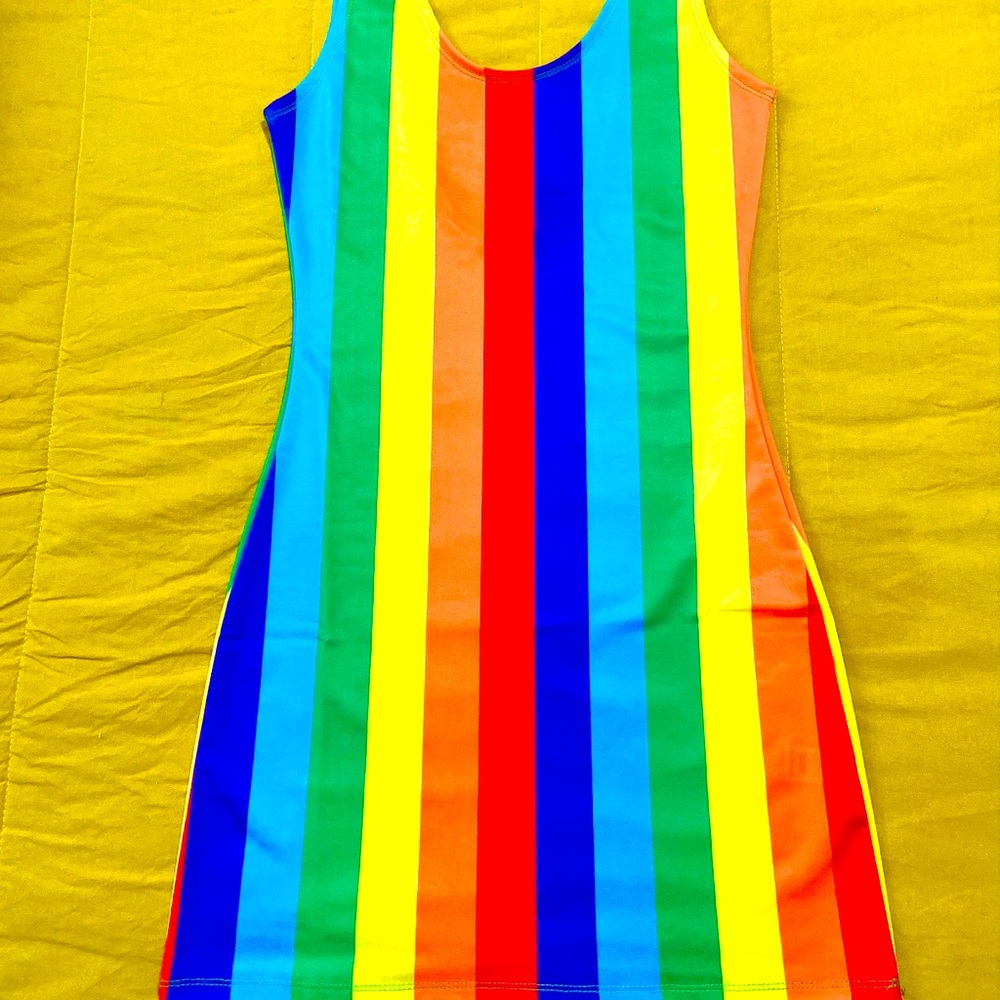 Rainbow mini dress